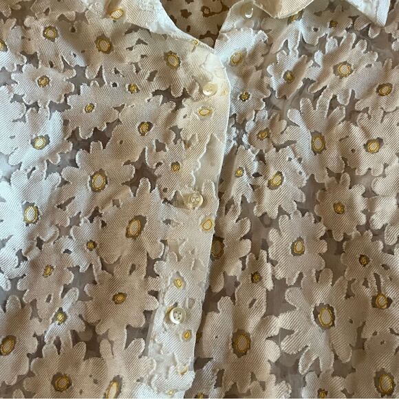 Women's Zara Daisy Cream Button Down Top - Picture 5 of 6